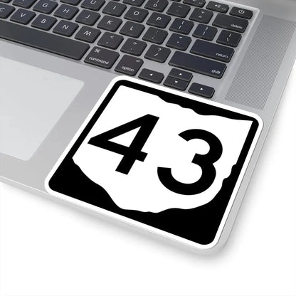 OH-43 (Ohio) (Road Sign) STICKER Vinyl Kiss-Cut Decal - The Sticker Space