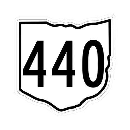 OH-440 1960 (Ohio) (Road Sign) STICKER Vinyl Kiss-Cut Decal 2 Inch White - The Sticker Space