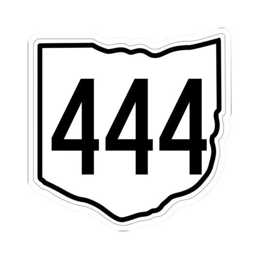 OH-444 1960 (Ohio) (Road Sign) STICKER Vinyl Kiss-Cut Decal 2 Inch White - The Sticker Space