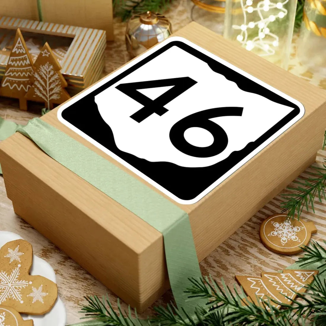 OH-46 (Ohio) (Road Sign) STICKER Vinyl Kiss-Cut Decal - The Sticker Space