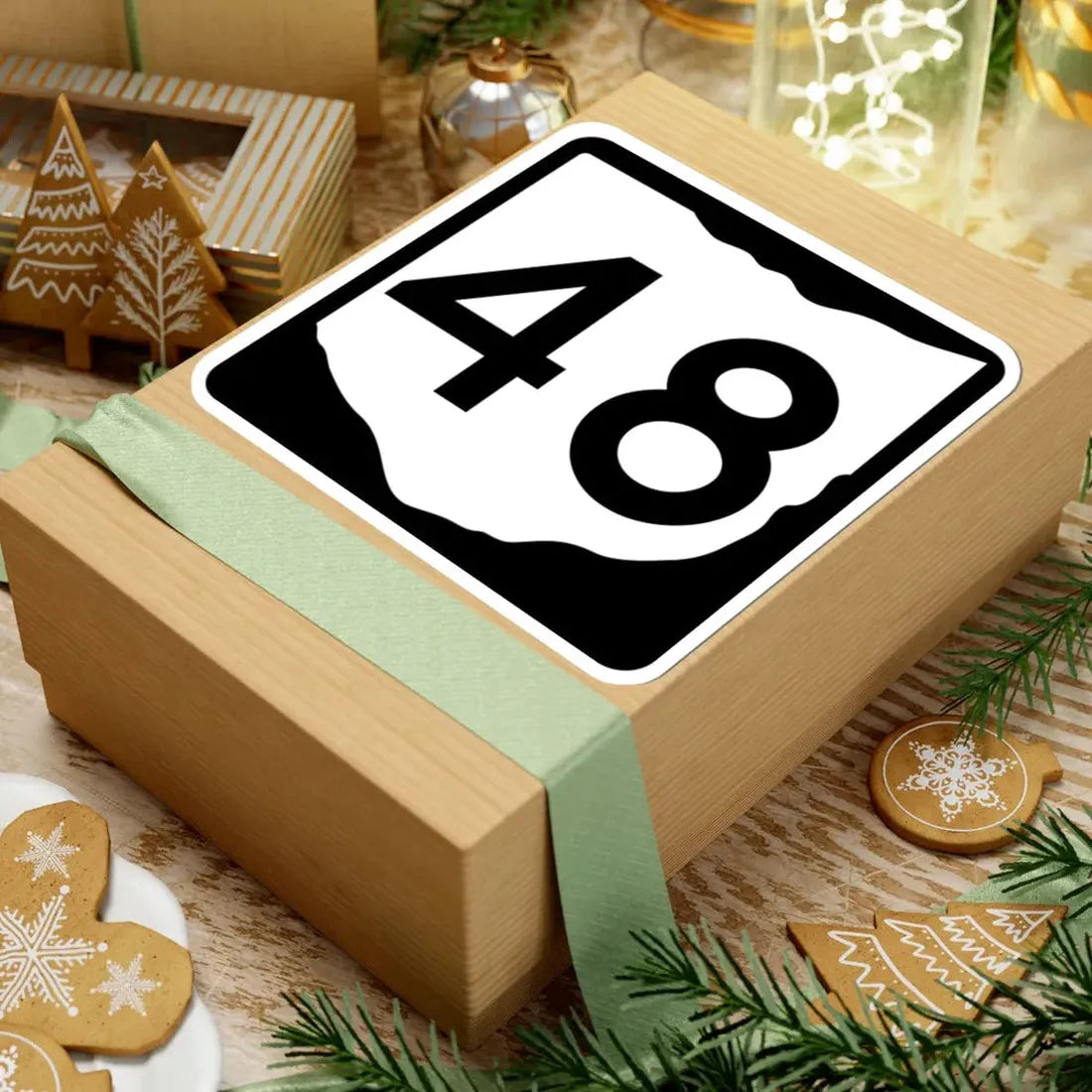 OH-48 (Ohio) (Road Sign) STICKER Vinyl Kiss-Cut Decal - The Sticker Space