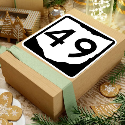 OH-49 (Ohio) (Road Sign) STICKER Vinyl Kiss-Cut Decal - The Sticker Space