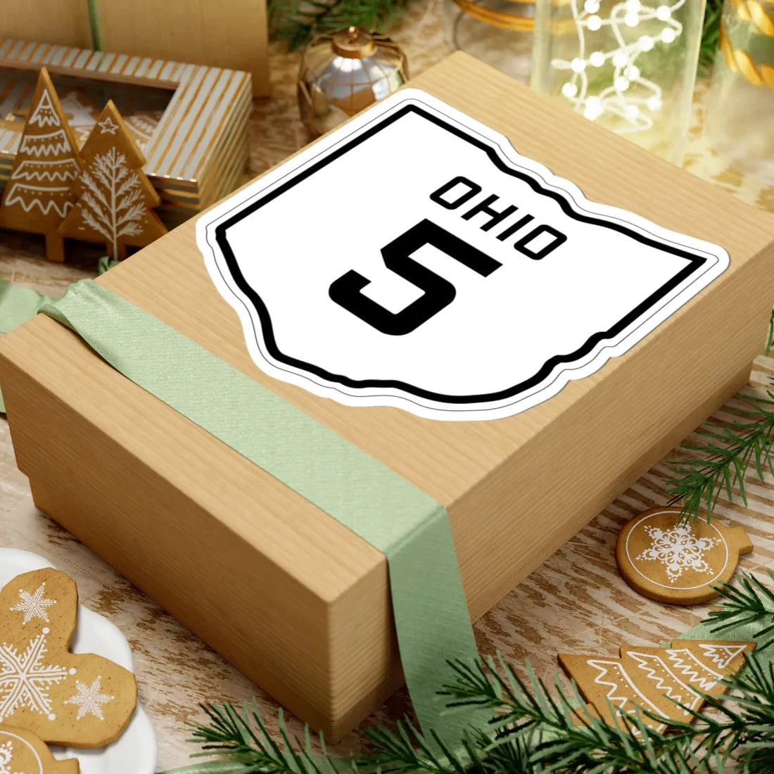 OH-5 1927 (Ohio) (Road Sign) STICKER Vinyl Kiss-Cut Decal - The Sticker Space