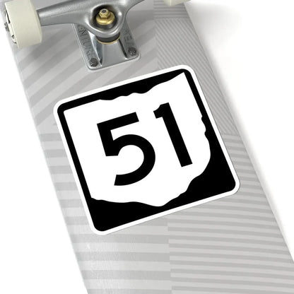 OH-51 (Ohio) (Road Sign) STICKER Vinyl Kiss-Cut Decal - The Sticker Space