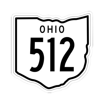 OH-512 1948 (Ohio) (Road Sign) STICKER Vinyl Kiss-Cut Decal 3 Inch White - The Sticker Space