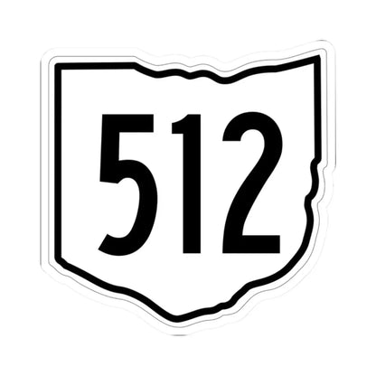 OH-512 1960 (Ohio) (Road Sign) STICKER Vinyl Kiss-Cut Decal 2 Inch White - The Sticker Space