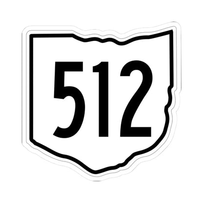 OH-512 1960 (Ohio) (Road Sign) STICKER Vinyl Kiss-Cut Decal 3 Inch White - The Sticker Space