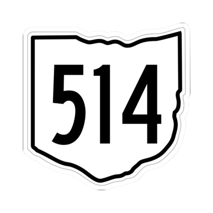 OH-514 1960 (Ohio) (Road Sign) STICKER Vinyl Kiss-Cut Decal 2 Inch White - The Sticker Space