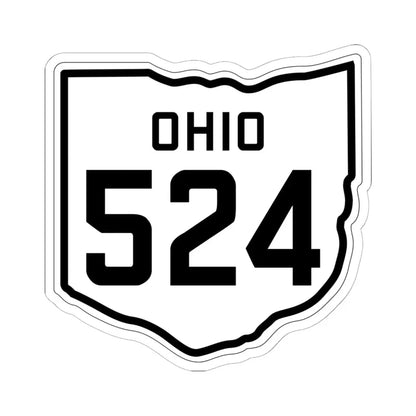 OH-524 1927 (Ohio) (Road Sign) STICKER Vinyl Kiss-Cut Decal 6 Inch White - The Sticker Space