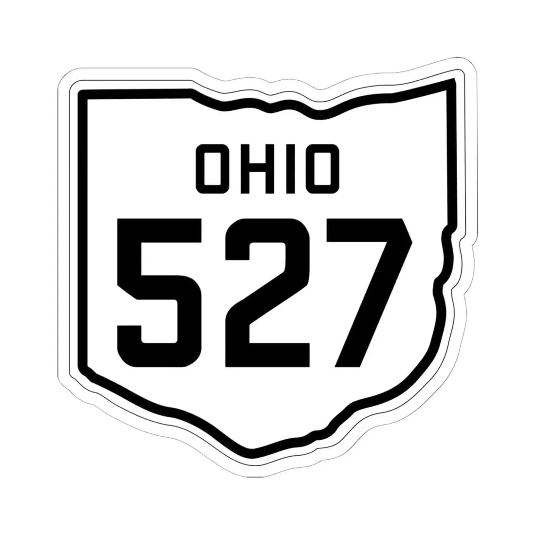 OH-527 1927 (Ohio) (Road Sign) STICKER Vinyl Kiss-Cut Decal 6 Inch White - The Sticker Space