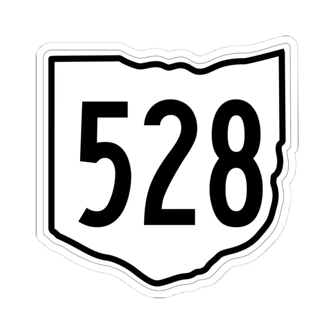 OH-528 1960 (Ohio) (Road Sign) STICKER Vinyl Kiss-Cut Decal 4 Inch White - The Sticker Space