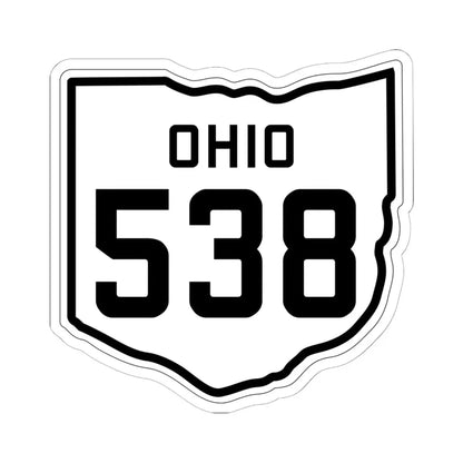 OH-538 1927 (Ohio) (Road Sign) STICKER Vinyl Kiss-Cut Decal 6 Inch White - The Sticker Space