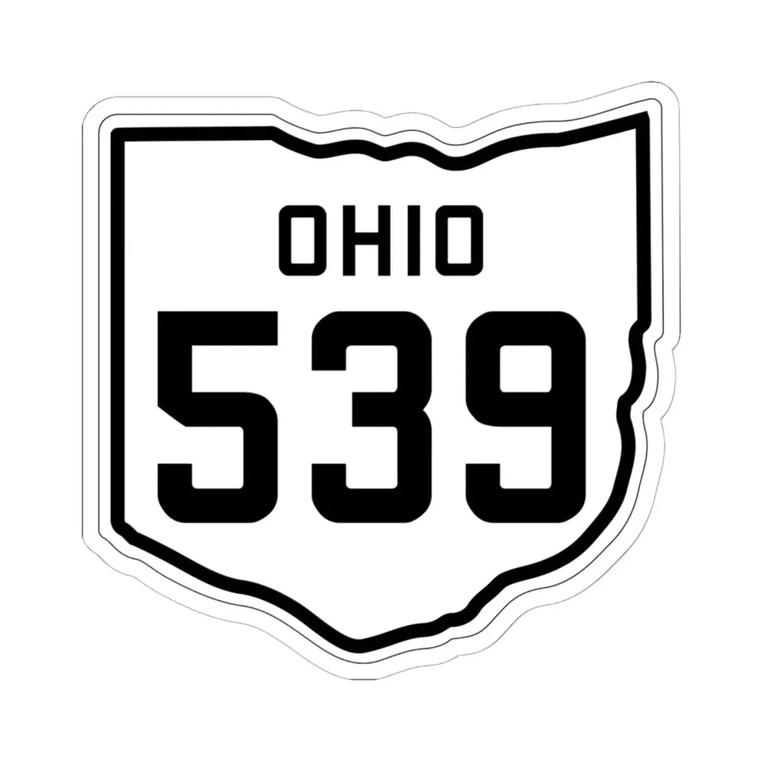OH-539 1927 (Ohio) (Road Sign) STICKER Vinyl Kiss-Cut Decal 6 Inch White - The Sticker Space