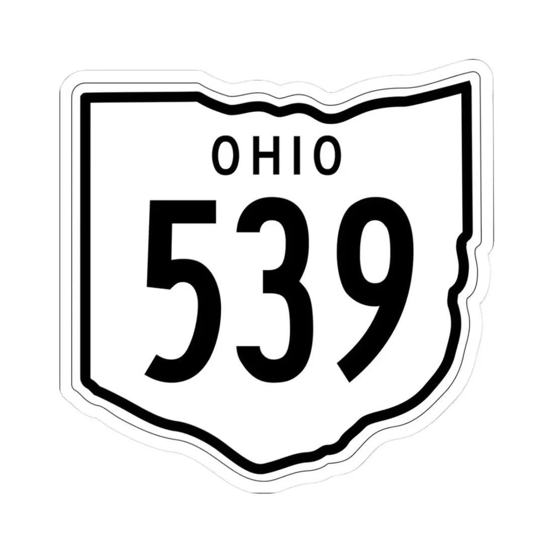 OH-539 1948 (Ohio) (Road Sign) STICKER Vinyl Kiss-Cut Decal 3 Inch White - The Sticker Space