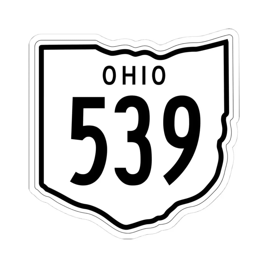 OH-539 1948 (Ohio) (Road Sign) STICKER Vinyl Kiss-Cut Decal 4 Inch White - The Sticker Space