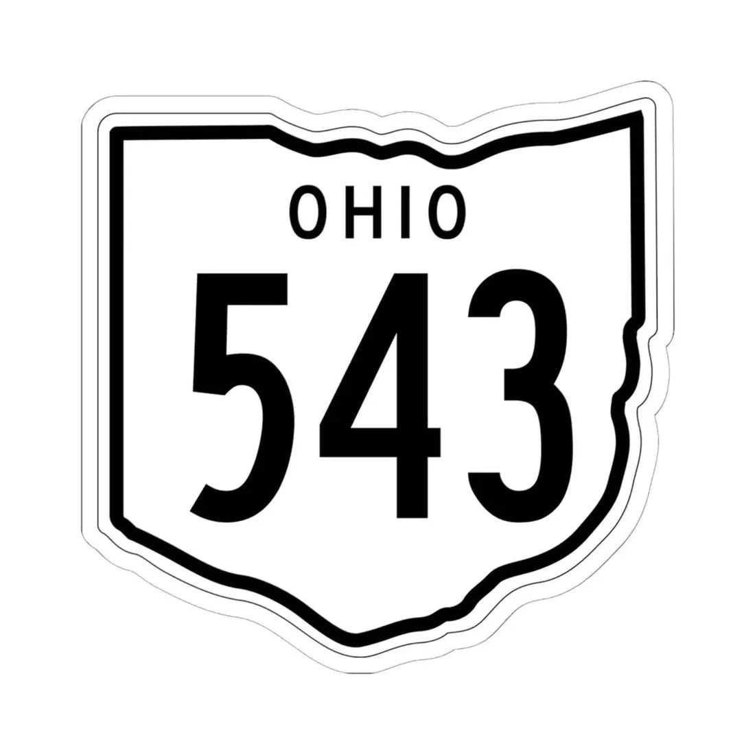 OH-543 1948 (Ohio) (Road Sign) STICKER Vinyl Kiss-Cut Decal 6 Inch White - The Sticker Space