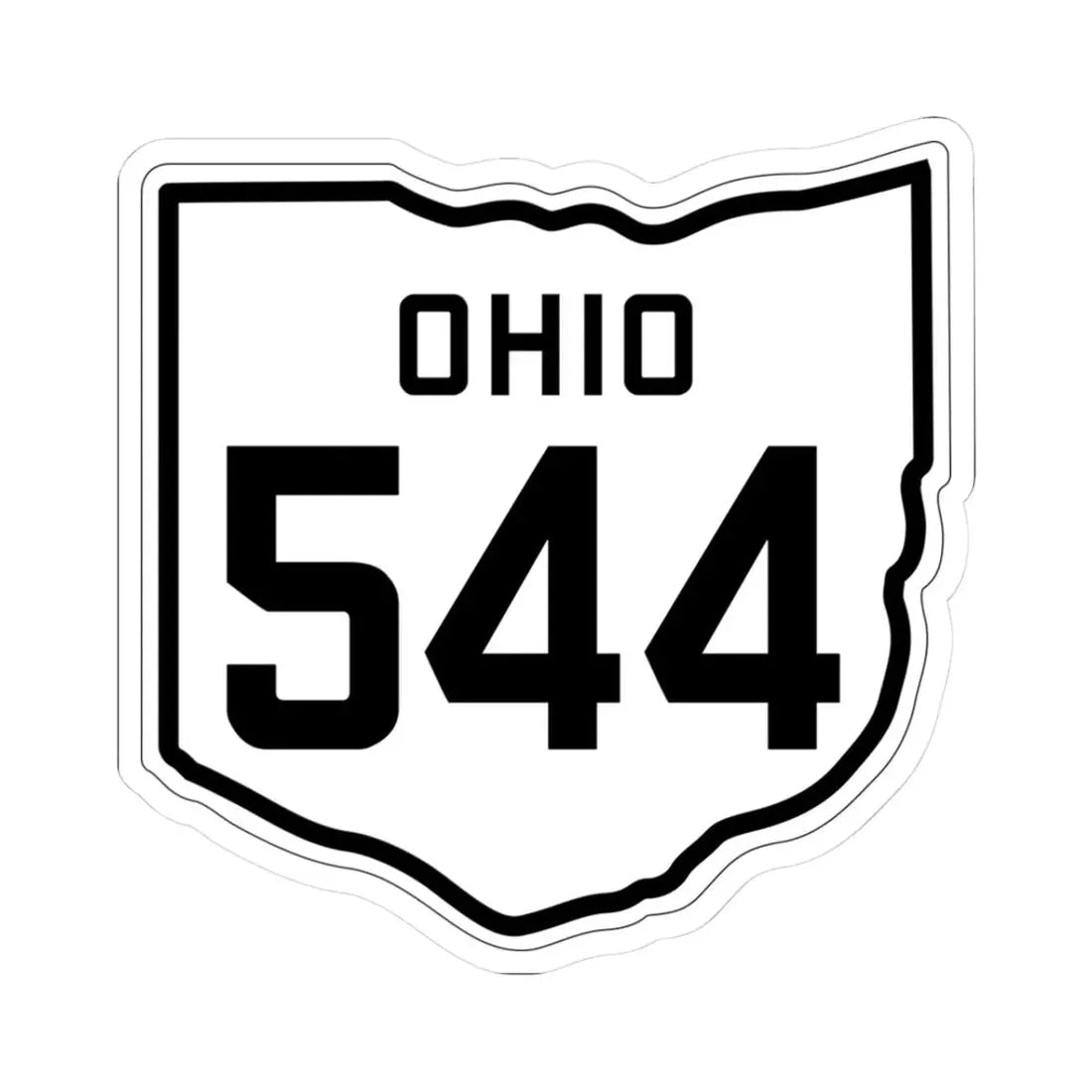 OH-544 1927 (Ohio) (Road Sign) STICKER Vinyl Kiss-Cut Decal 3 Inch White - The Sticker Space