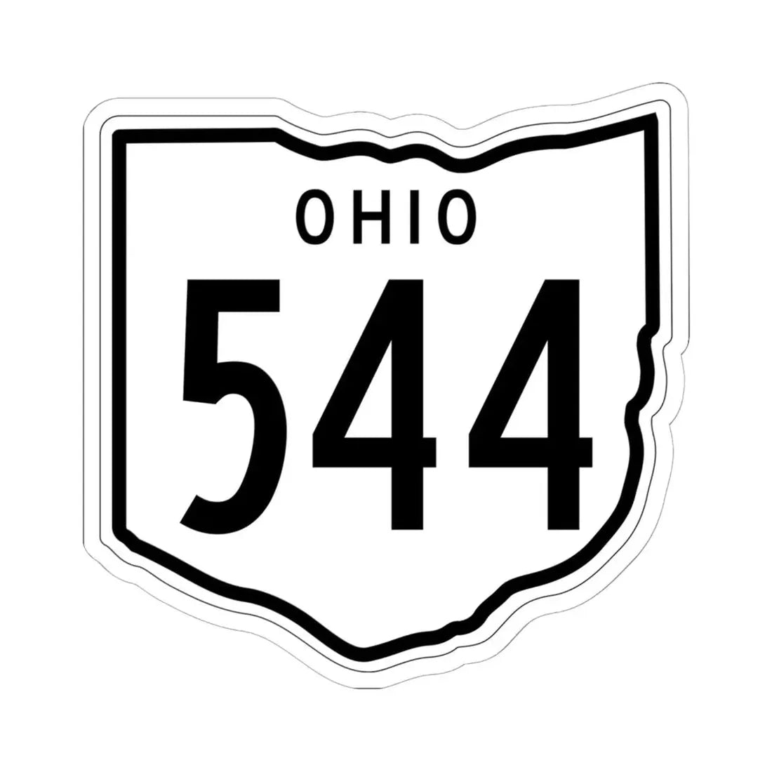 OH-544 1948 (Ohio) (Road Sign) STICKER Vinyl Kiss-Cut Decal 6 Inch White - The Sticker Space