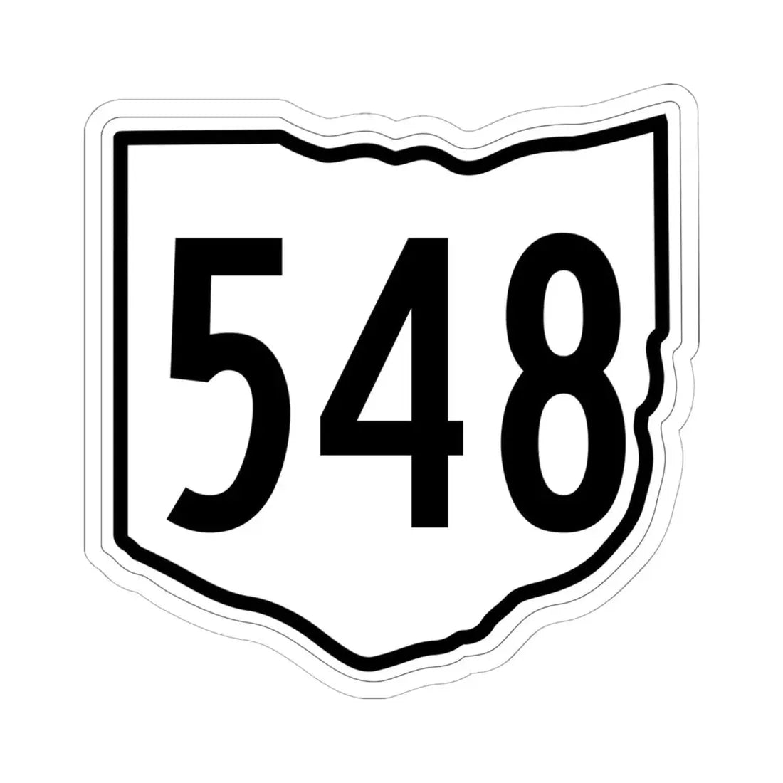 OH-548 1960 (Ohio) (Road Sign) STICKER Vinyl Kiss-Cut Decal 6 Inch White - The Sticker Space