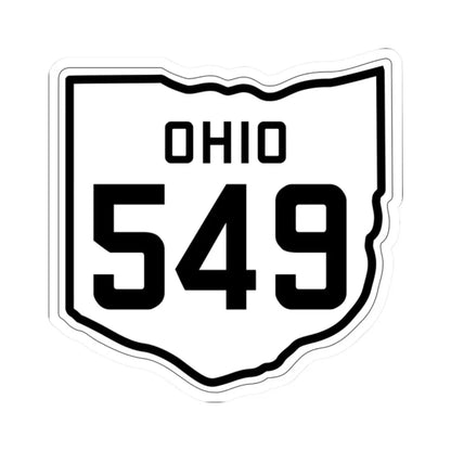 OH-549 1927 (Ohio) (Road Sign) STICKER Vinyl Kiss-Cut Decal 2 Inch White - The Sticker Space