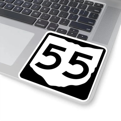 OH-55 (Ohio) (Road Sign) STICKER Vinyl Kiss-Cut Decal - The Sticker Space
