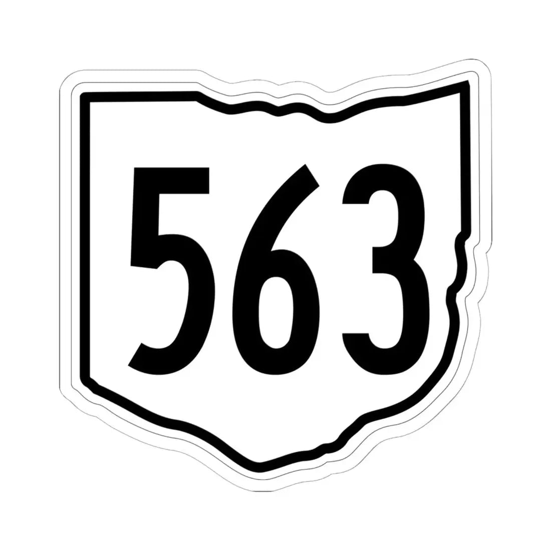 OH-563 1960 (Ohio) (Road Sign) STICKER Vinyl Kiss-Cut Decal 6 Inch White - The Sticker Space