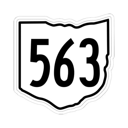 OH-563 1960 (Ohio) (Road Sign) STICKER Vinyl Kiss-Cut Decal 6 Inch White - The Sticker Space