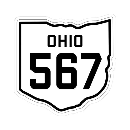 OH-567 1927 (Ohio) (Road Sign) STICKER Vinyl Kiss-Cut Decal 3 Inch White - The Sticker Space