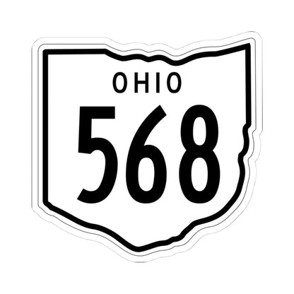 OH-568 1948 (Ohio) (Road Sign) STICKER Vinyl Kiss-Cut Decal 4 Inch White - The Sticker Space