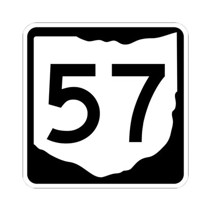 OH-57 (Ohio) (Road Sign) STICKER Vinyl Kiss-Cut Decal 4 Inch White - The Sticker Space