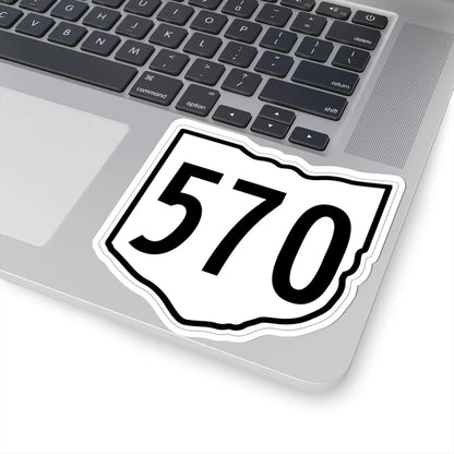 OH-570 1960 (Ohio) (Road Sign) STICKER Vinyl Kiss-Cut Decal - The Sticker Space