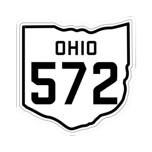 OH-572 1927 (Ohio) (Road Sign) STICKER Vinyl Kiss-Cut Decal 2 Inch White - The Sticker Space