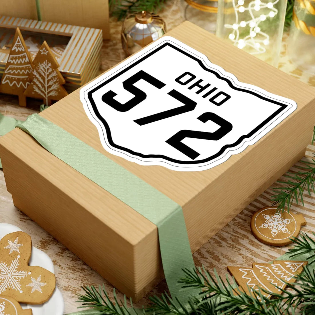 OH-572 1927 (Ohio) (Road Sign) STICKER Vinyl Kiss-Cut Decal - The Sticker Space