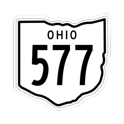 OH-577 1948 (Ohio) (Road Sign) STICKER Vinyl Kiss-Cut Decal 4 Inch White - The Sticker Space
