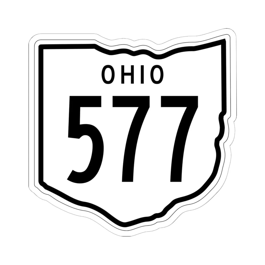 OH-577 1948 (Ohio) (Road Sign) STICKER Vinyl Kiss-Cut Decal 6 Inch White - The Sticker Space