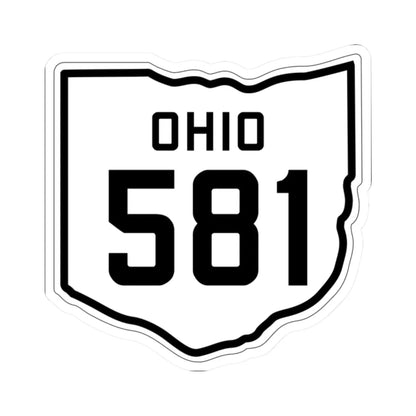 OH-581 1927 (Ohio) (Road Sign) STICKER Vinyl Kiss-Cut Decal 2 Inch White - The Sticker Space
