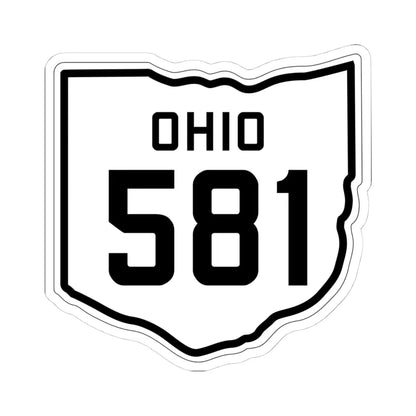OH-581 1927 (Ohio) (Road Sign) STICKER Vinyl Kiss-Cut Decal 4 Inch White - The Sticker Space