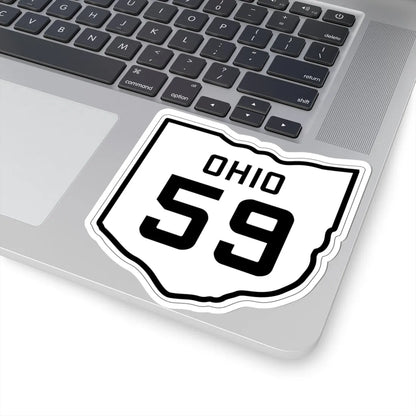 OH-59 1927 (Ohio) (Road Sign) STICKER Vinyl Kiss-Cut Decal - The Sticker Space