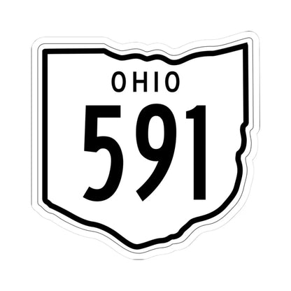 OH-591 1948 (Ohio) (Road Sign) STICKER Vinyl Kiss-Cut Decal 3 Inch White - The Sticker Space
