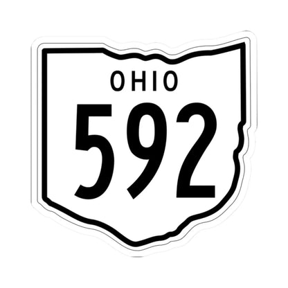 OH-592 1948 (Ohio) (Road Sign) STICKER Vinyl Kiss-Cut Decal 2 Inch White - The Sticker Space