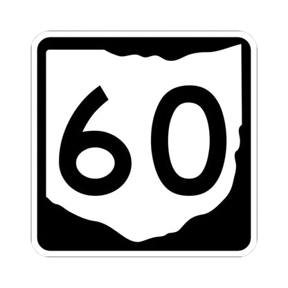 OH-60 (Ohio) (Road Sign) STICKER Vinyl Kiss-Cut Decal 3 Inch White - The Sticker Space