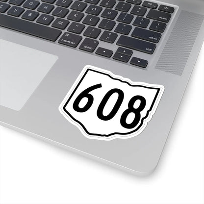 OH-608 1960 (Ohio) (Road Sign) STICKER Vinyl Kiss-Cut Decal - The Sticker Space