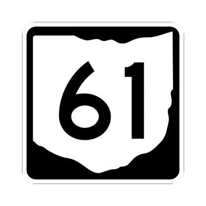 OH-61 (Ohio) (Road Sign) STICKER Vinyl Kiss-Cut Decal 2 Inch White - The Sticker Space