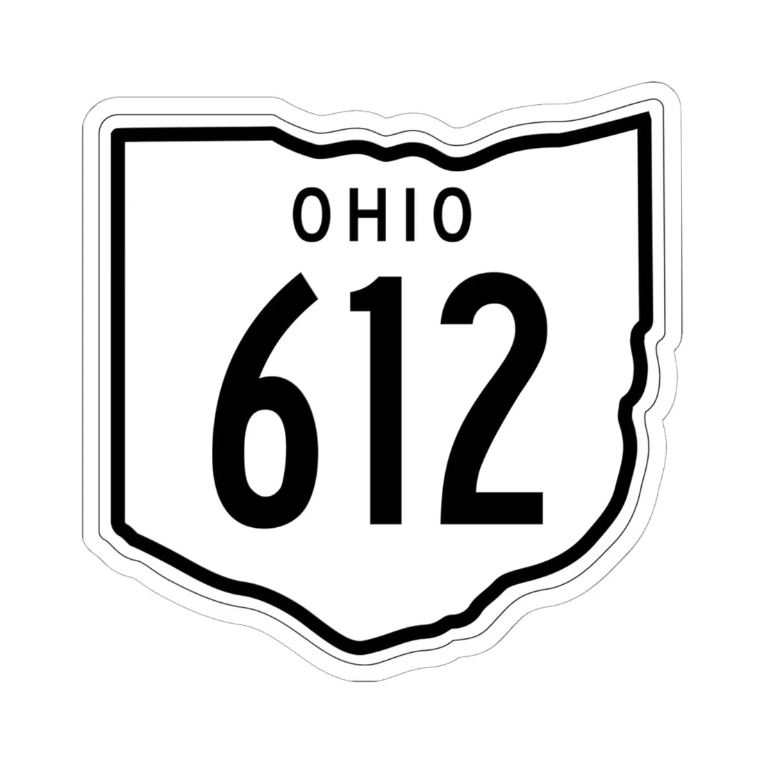 OH-612 1948 (Ohio) (Road Sign) STICKER Vinyl Kiss-Cut Decal 6 Inch White - The Sticker Space