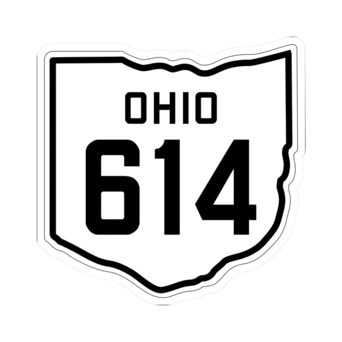 OH-614 1927 (Ohio) (Road Sign) STICKER Vinyl Kiss-Cut Decal 2 Inch White - The Sticker Space