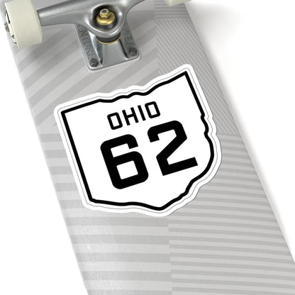 OH-62 1927 (Ohio) (Road Sign) STICKER Vinyl Kiss-Cut Decal - The Sticker Space