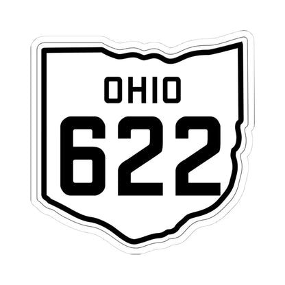 OH-622 1927 (Ohio) (Road Sign) STICKER Vinyl Kiss-Cut Decal 4 Inch White - The Sticker Space