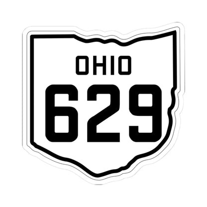 OH-629 1927 (Ohio) (Road Sign) STICKER Vinyl Kiss-Cut Decal 3 Inch White - The Sticker Space