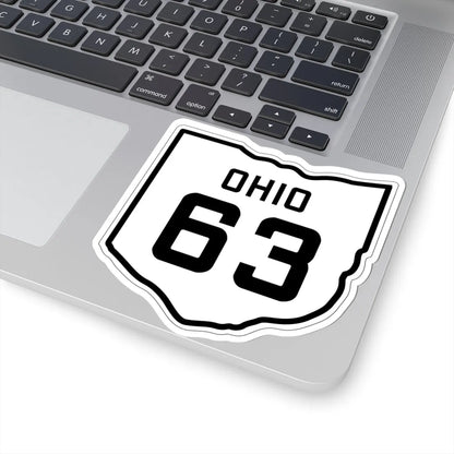 OH-63 1927 (Ohio) (Road Sign) STICKER Vinyl Kiss-Cut Decal - The Sticker Space
