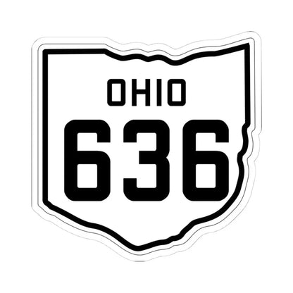 OH-636 1927 (Ohio) (Road Sign) STICKER Vinyl Kiss-Cut Decal 4 Inch White - The Sticker Space